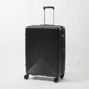 トップバリュ(TOPVALU) カラフルジッパーキャリー【Lサイズ】(ブラック-68CM)