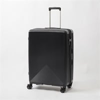 トップバリュ(TOPVALU) カラフルジッパーキャリー【Lサイズ】(ブラック-68CM)