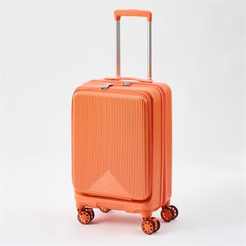 カラフルジッパーキャリー 【フロントオープン】トップバリュ(TOPVALU)(オレンジ-47CM)