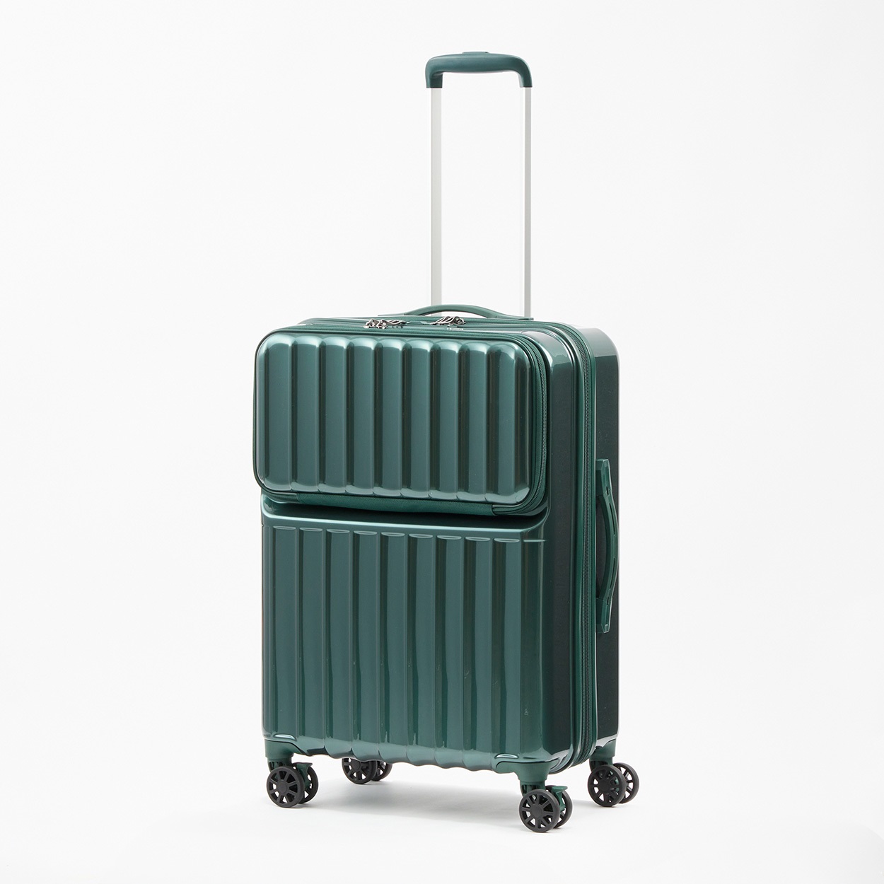 トップバリュ(TOPVALU)Mサイズ 軽量ジッパーキャリーケース トップ