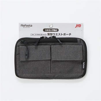 Refeela スキミング防止薄型ウエストP(クロ-フリー)