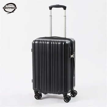 トップバリュ ベストプライス(TOPVALU BESTPRICE) シンプルジッパーキャリーS(ブラック-S)
