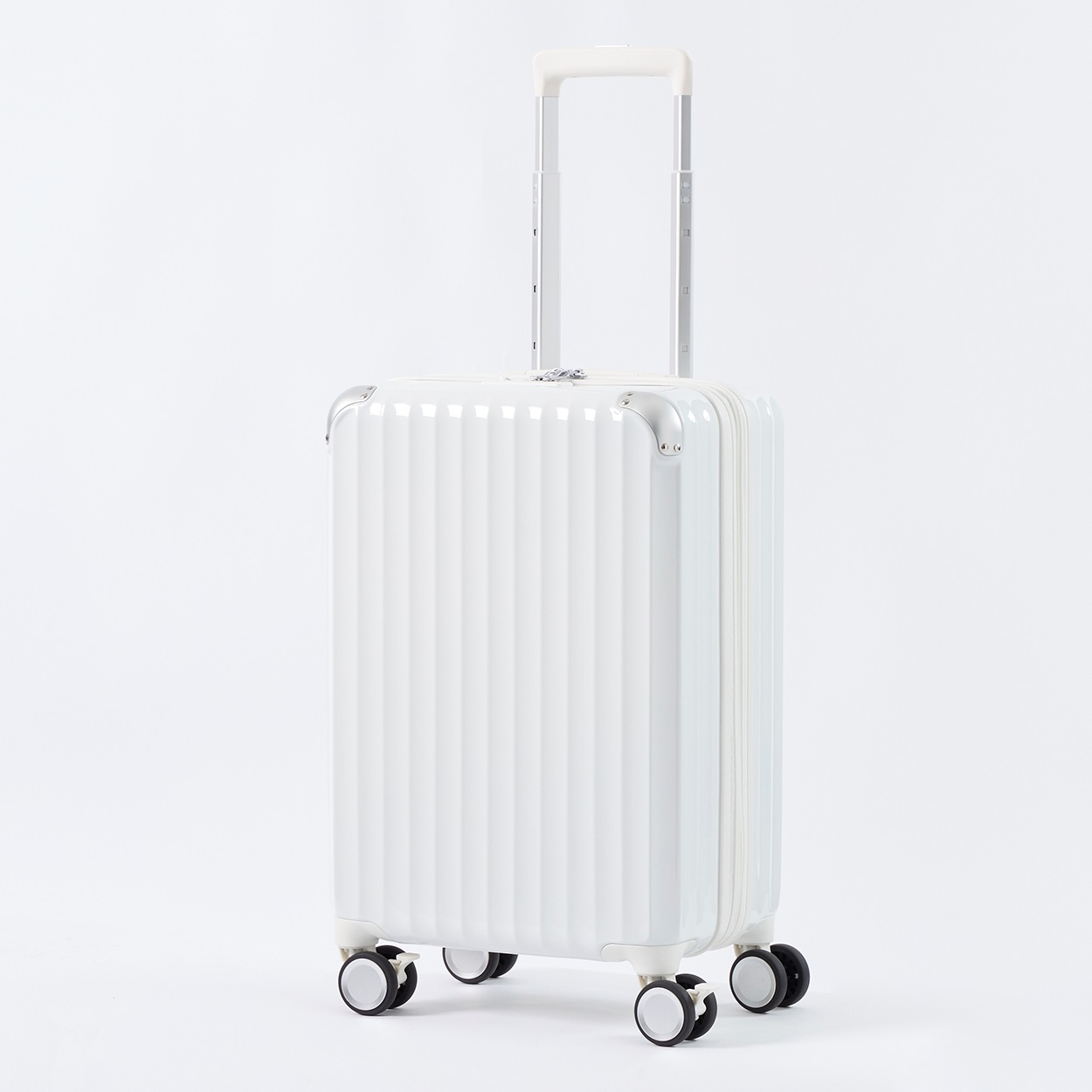 トップバリュ(TOPVALU) Sサイズ 拡張ファスナー付き軽量ジッパーキャリー(シロ-S)