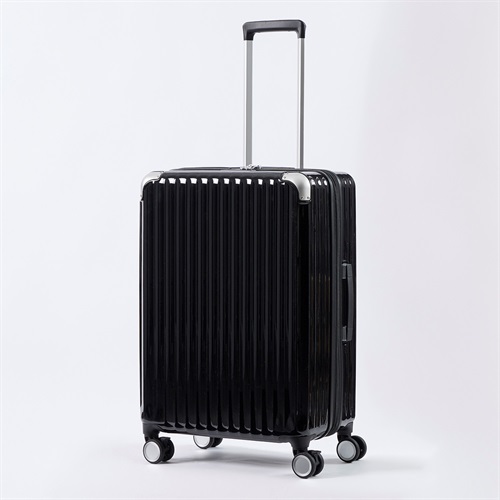 トップバリュ(TOPVALU) Mサイズ 拡張ファスナー付き軽量ジッパーキャリー(クロ-M)
