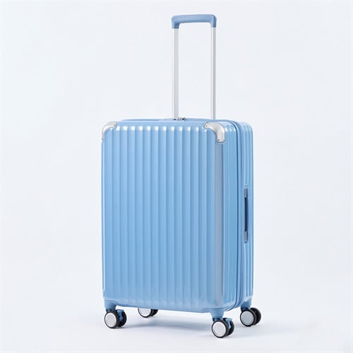 トップバリュ(TOPVALU) Mサイズ 拡張ファスナー付き軽量ジッパーキャリー(アオ-M)