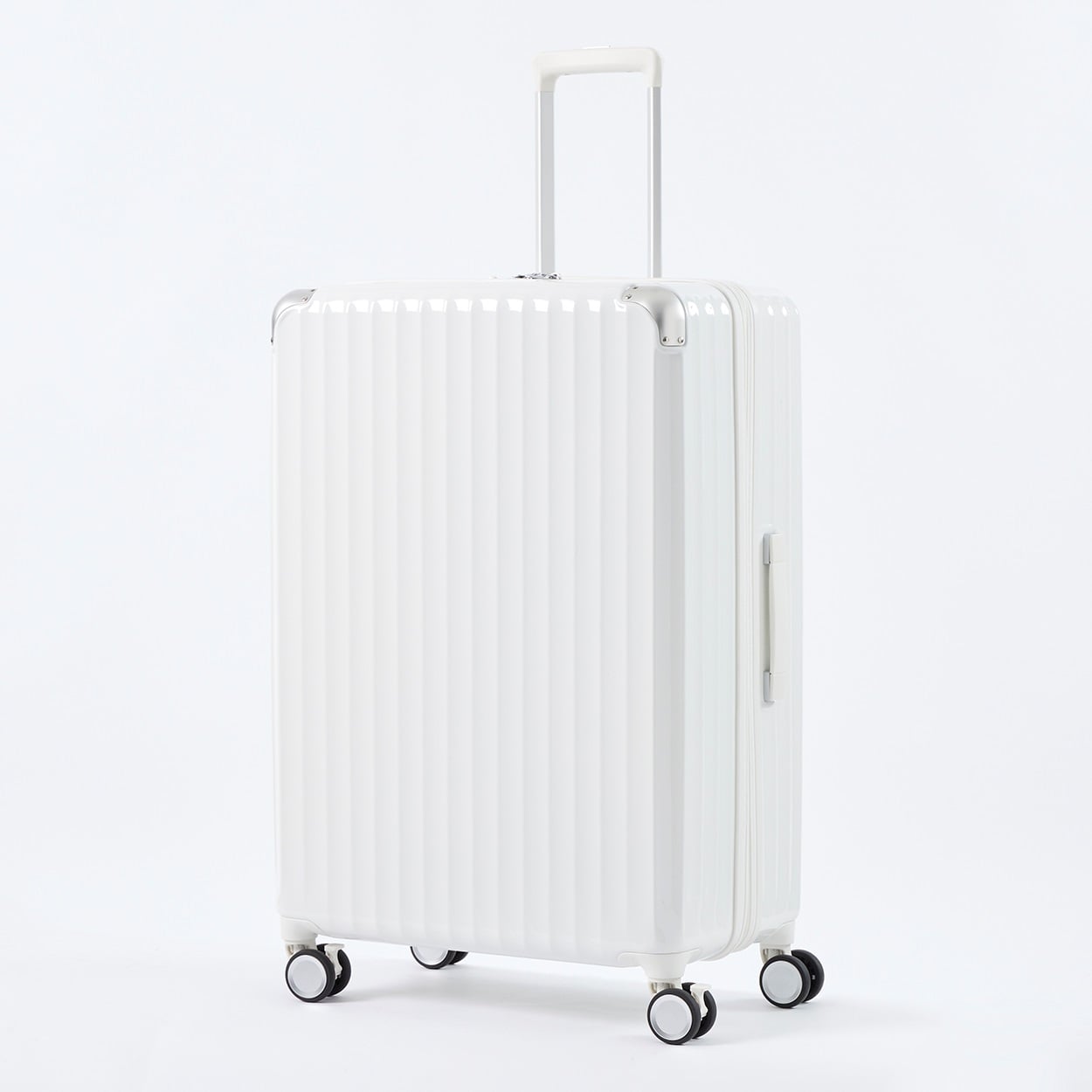 トップバリュ(TOPVALU) Lサイズ 拡張ファスナー付き軽量ジッパーキャリー(シロ-L)