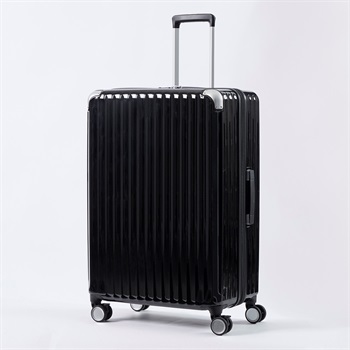 トップバリュ(TOPVALU) Lサイズ 拡張ファスナー付き軽量ジッパーキャリー(クロ-L)