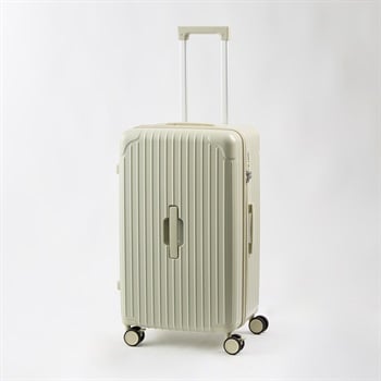 トップバリュ(TOPVALU) 100周年 トランク型ジッパーキャリー(ウスミドリ-62CM)