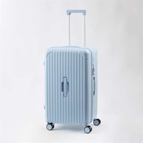 トップバリュ(TOPVALU) 100周年 トランク型ジッパーキャリー(ウスアオ-62CM)