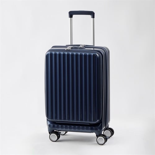 トップバリュ(TOPVALU) フロントオープンS 拡張ファスナー付き軽量ジッパーキャリー(コイアオ-48CM)
