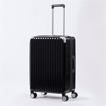 トップバリュ(TOPVALU) Mサイズ 拡張ファスナー付き軽量ジッパーキャリー(クロ-M)
