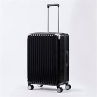 トップバリュ(TOPVALU) Mサイズ 拡張ファスナー付き軽量ジッパーキャリー(クロ-M)