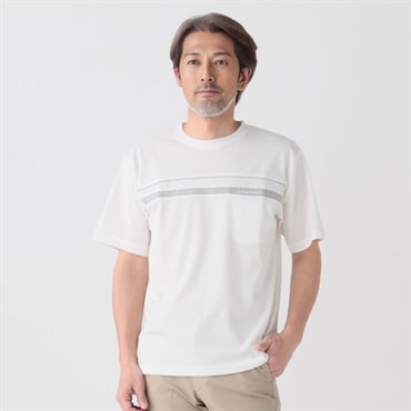 TOROY 胸切替Tシャツ メンズ(シロ-M)