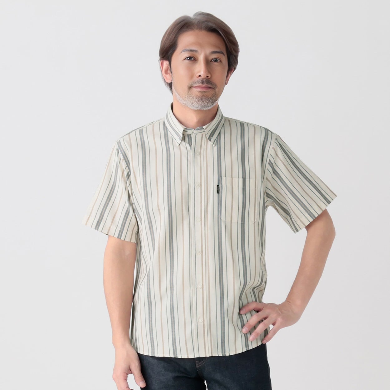 TOROY ストライプシャツ メンズ(ウスチャ-M)
