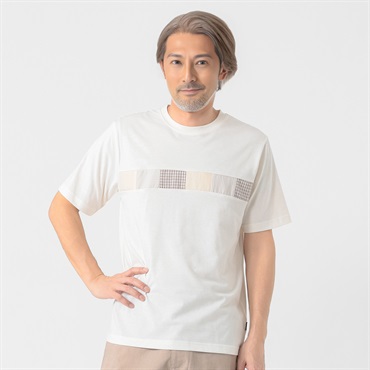 TOROY(トロイ) TOROY 胸切替Ｔシャツ メンズ(シロ-M)