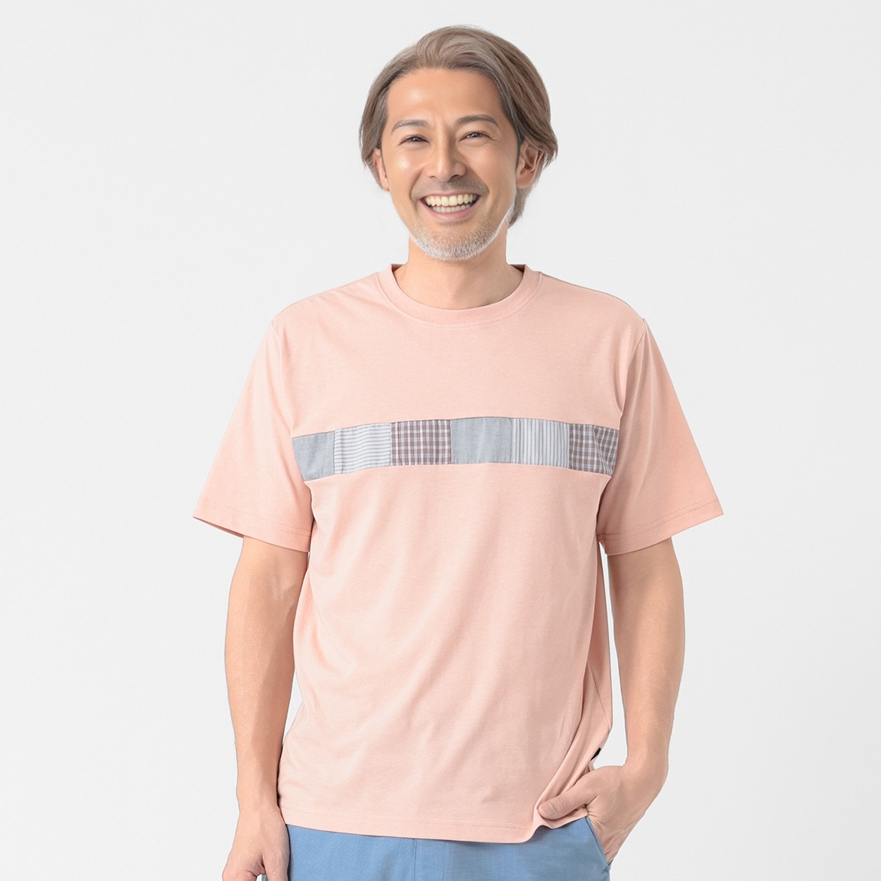 TOROY(トロイ) TOROY 胸切替Ｔシャツ メンズ(ウスダイダイ-L)