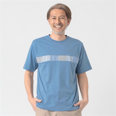 TOROY(トロイ) TOROY 胸切替Ｔシャツ メンズ(アオ-M)