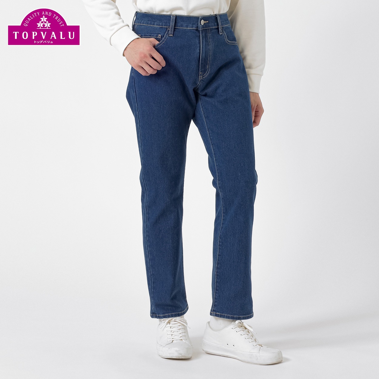 トップバリュ(TOPVALU) デニムパンツ メンズ(アオ-76-78)
