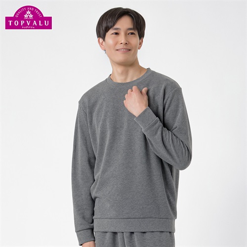 トップバリュ(TOPVALU) 裏毛スウェットシャツ メンズ(チャコ－ルグレ－-M)