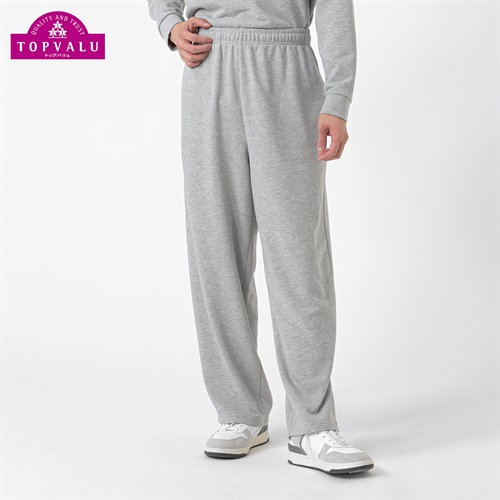 トップバリュ(TOPVALU) 裏毛スウェットワイドパンツ メンズ(ウスクロ-M)