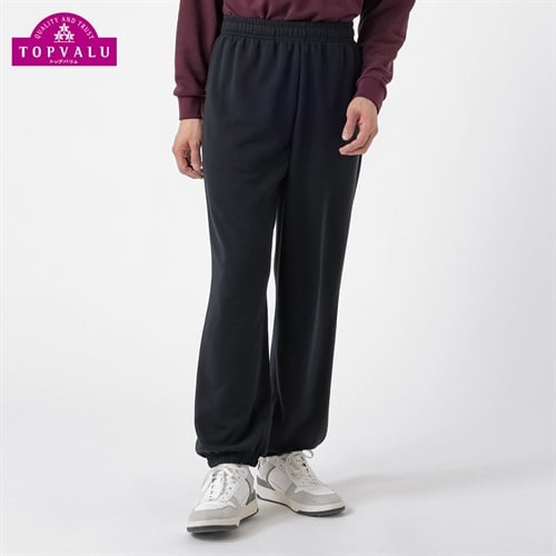 トップバリュ(TOPVALU) 裏毛スウェットジョガーパンツ メンズ(クロ-M)