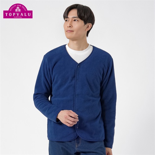 トップバリュ(TOPVALU) フリースカーディガン メンズ(コイアオ-M)