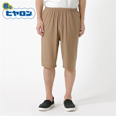 ヒヤロン ボーダーハーフパンツ メンズ
