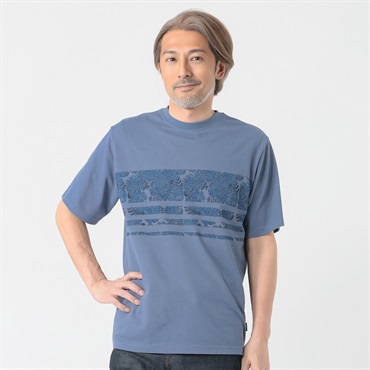 TOROY(トロイ) TOROY 胸プリントTシャツ メンズ(アオ-M)