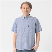 TOROY(トロイ) TOROY リーフ柄プリントシャツ メンズ(コイアオ-M)