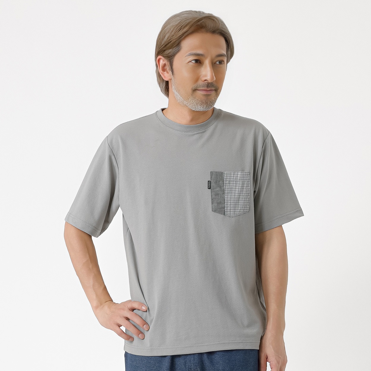 TOROY(トロイ) TROY ポケット切替Tシャツ メンズ(ウスクロ-XL)