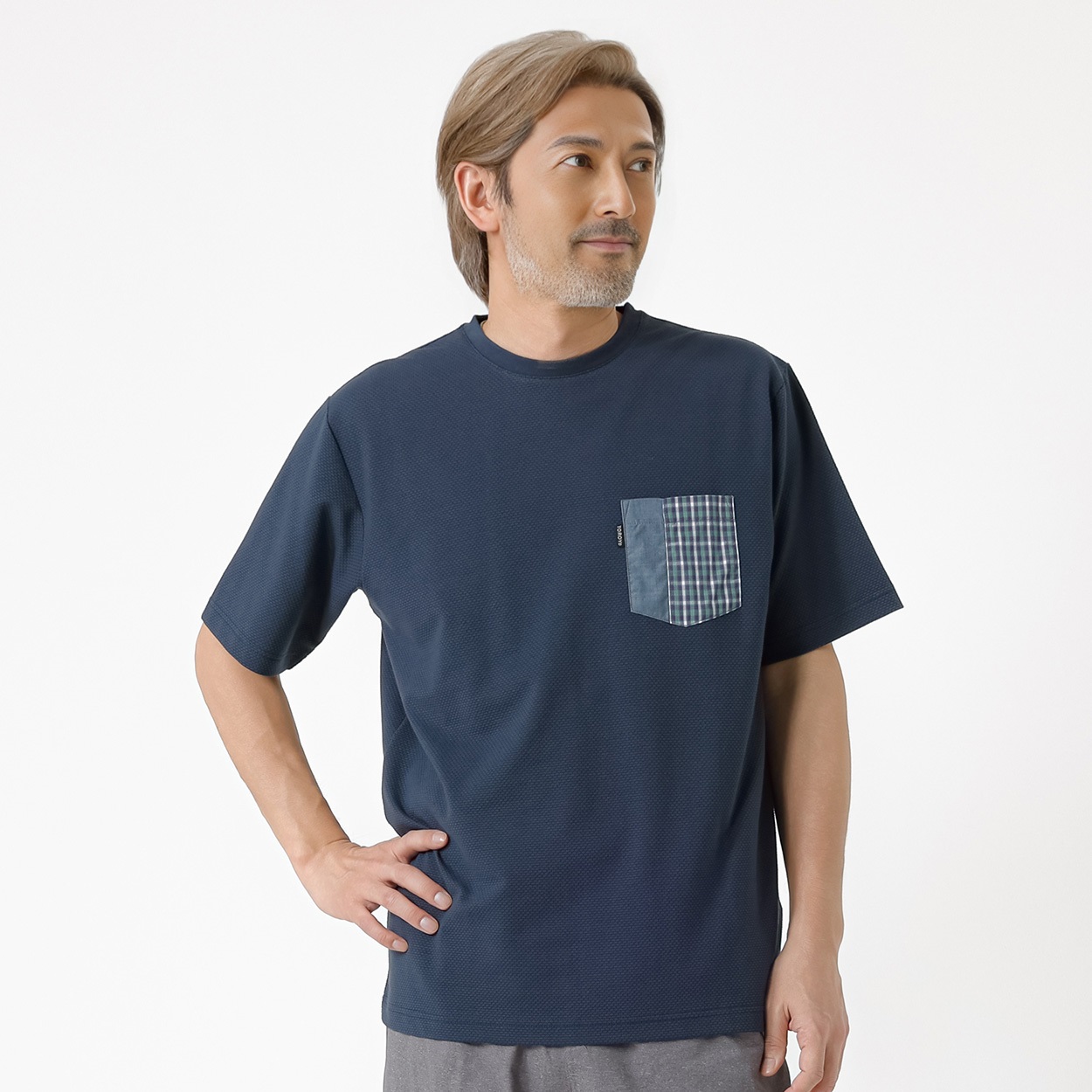 TOROY(トロイ) TROY ポケット切替Tシャツ メンズ(コイアオ-XL)