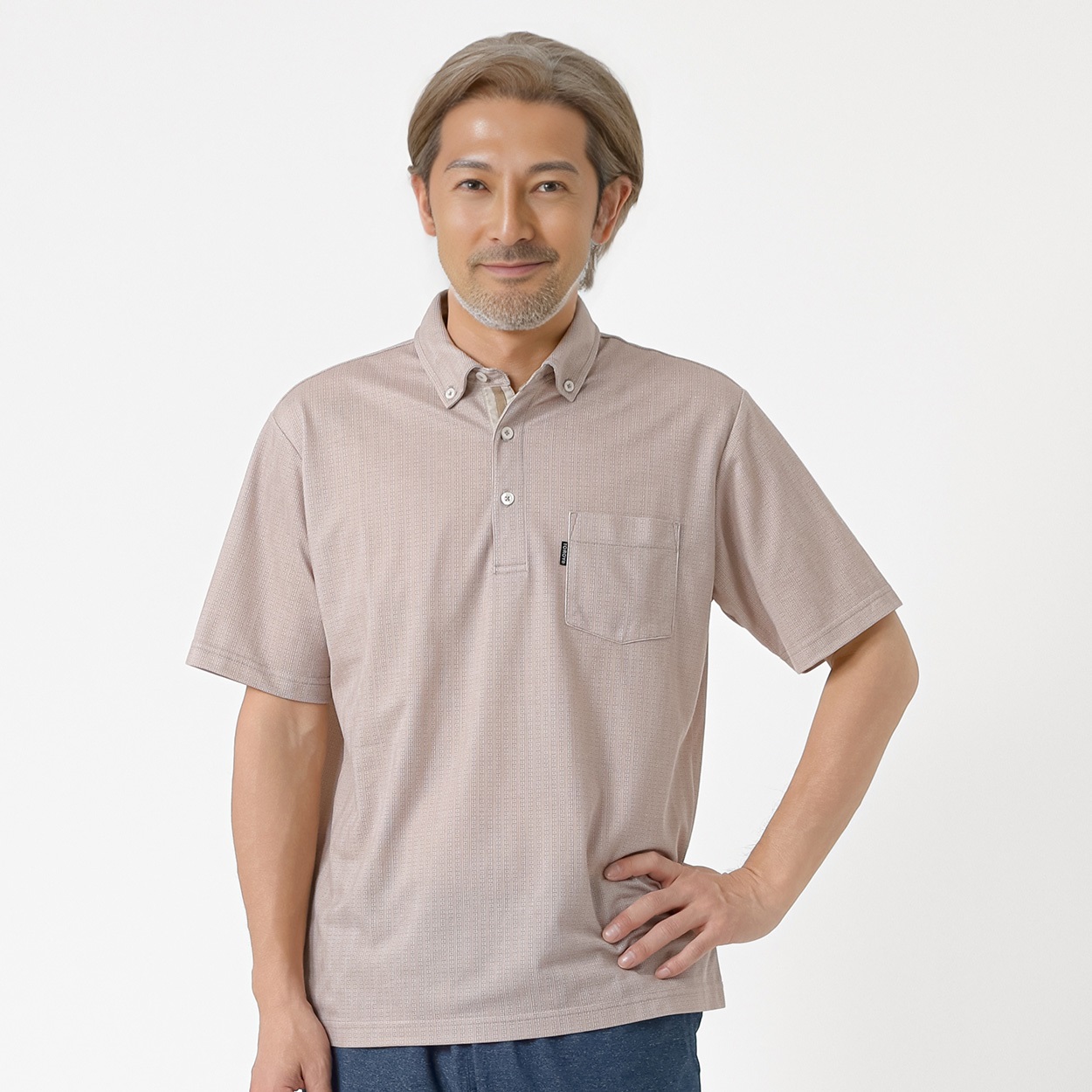 TOROY(トロイ) TROY 胸ポケット付ポロシャツ メンズ(ウスチャ-L)