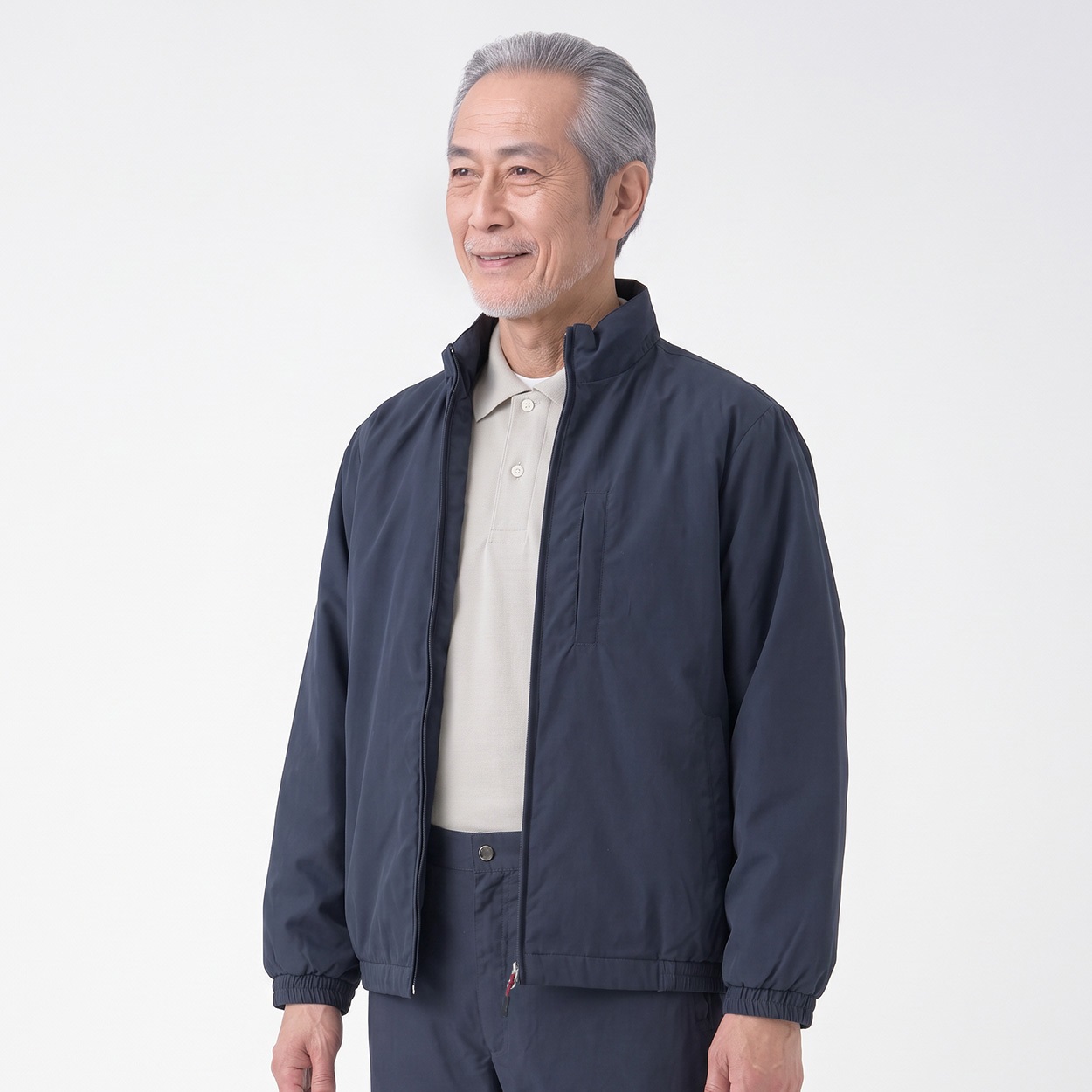 ポリピーチ裏シャギーブルゾン メンズ 粋楽陽(きらび)(コイアオ-L)