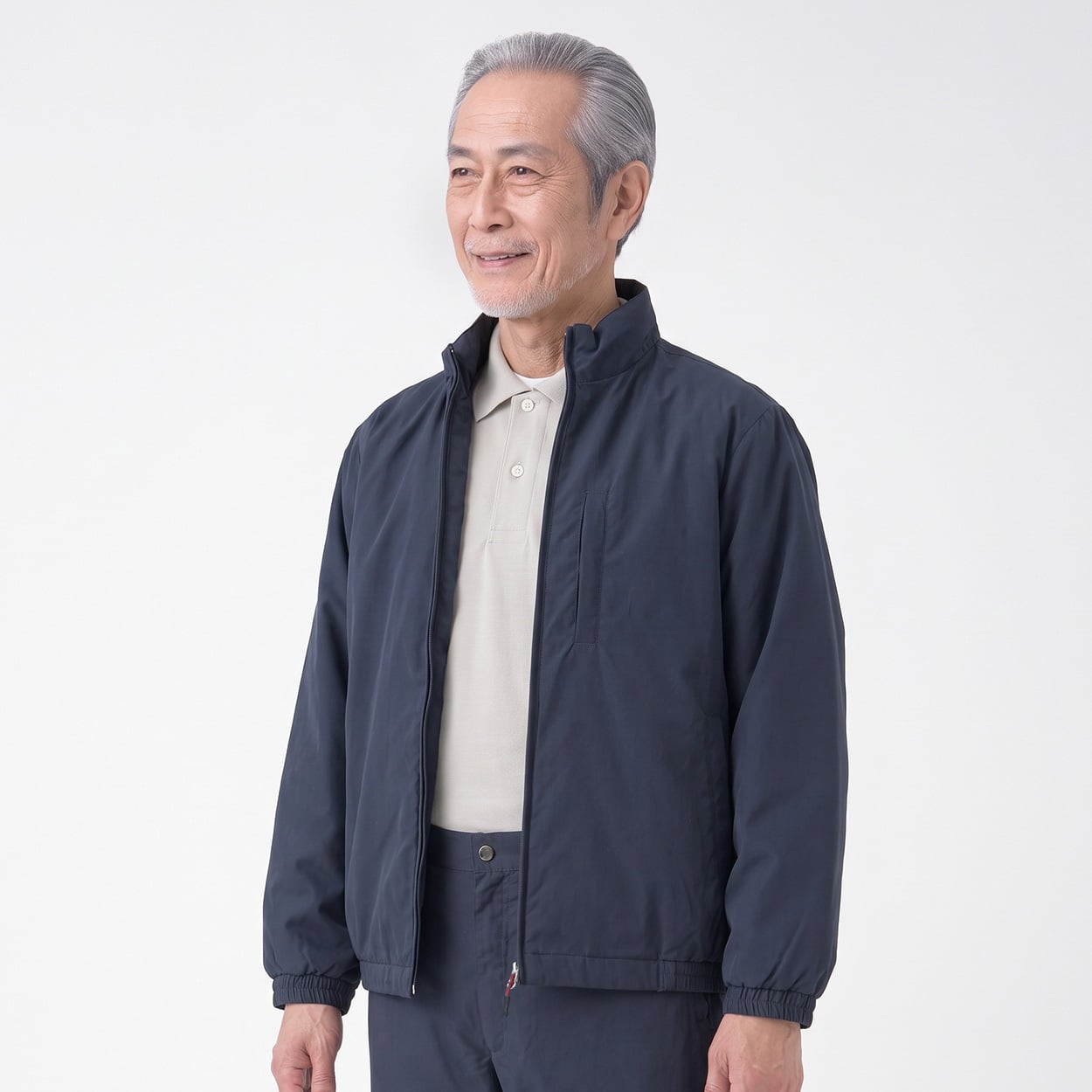 ポリピーチ裏シャギーブルゾン メンズ 粋楽陽(きらび)(コイアオ-XL)