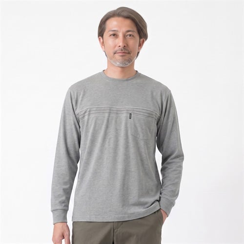 TOROY(トロイ) TOROY 二重衿ロングTシャツ メンズ(ウスクロ-M)