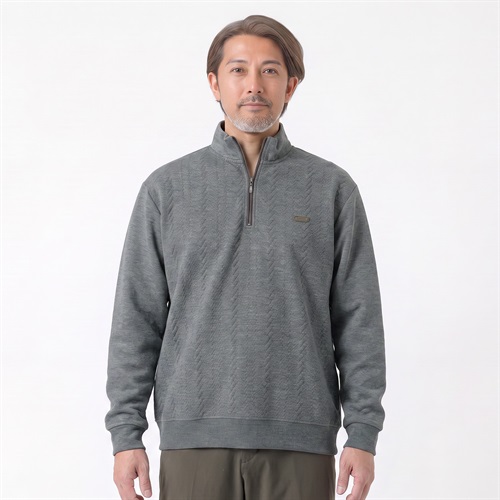 TOROY(トロイ) TOROY ハーフジップトレーナー メンズ(ウスクロ-M)