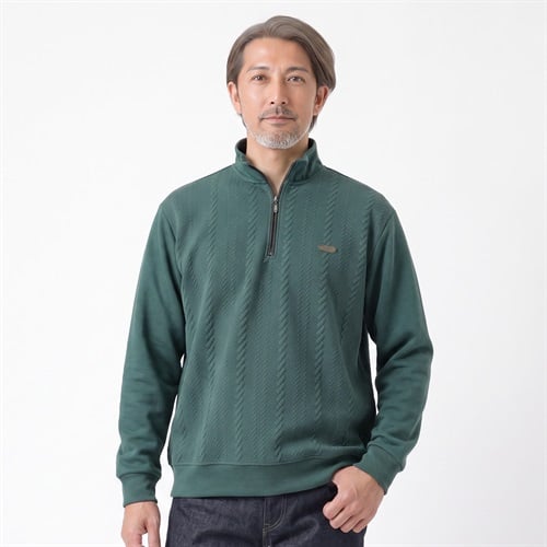 TOROY(トロイ) TOROY ハーフジップトレーナー メンズ(ミドリ-M)