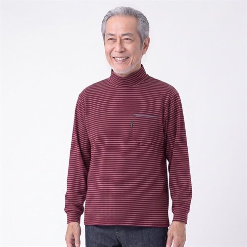 TOROY ボーダーハイネック メンズ