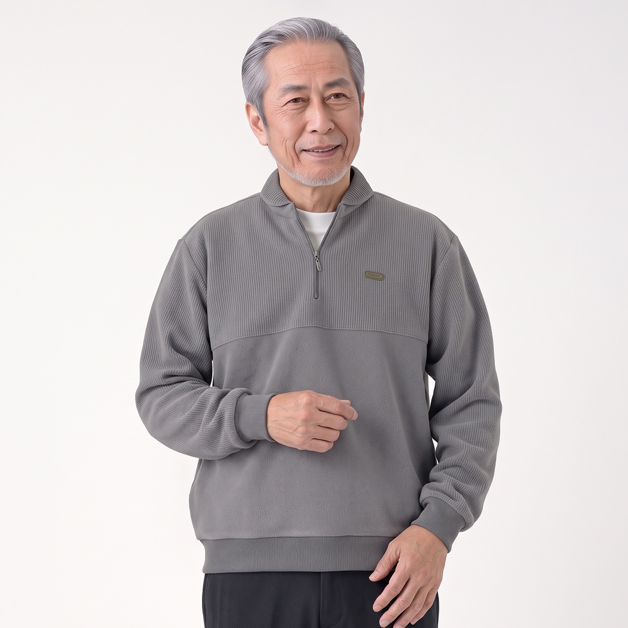 TOROY 裏起毛ジップトレーナー メンズ(ウスクロ-XL)