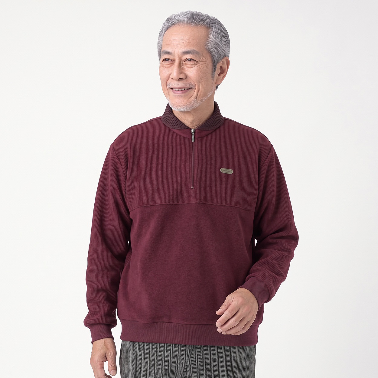 TOROY 裏起毛ジップトレーナー メンズ(コイアカ-XL)