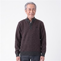 TOROY 裏フリースドンキー衿セーター メンズ(コイアカ-M)