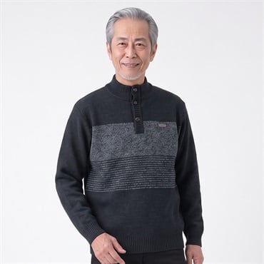 TOROY 裏フリースドンキー衿セーター メンズ(コイアオ-M)