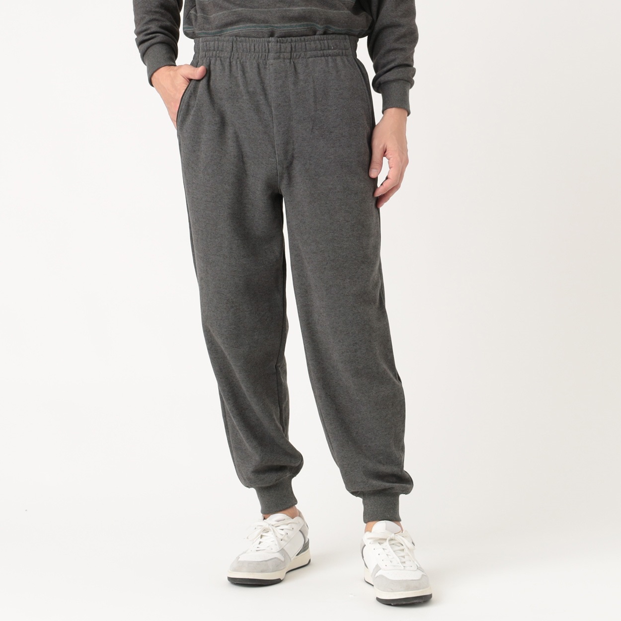粋楽陽（きらび）撚り杢 前開きスウェットパンツ メンズ | イオン