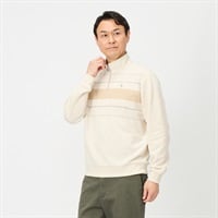中綿入りトレーナー sanpo kuschel どこにもないアシンメトリー肘パッチトップス