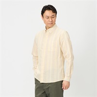 ストライプ ボタンダウンシャツ メンズ 粋楽陽（きらび）強撚ストライプボタンダウンシャツ メンズ | イオン