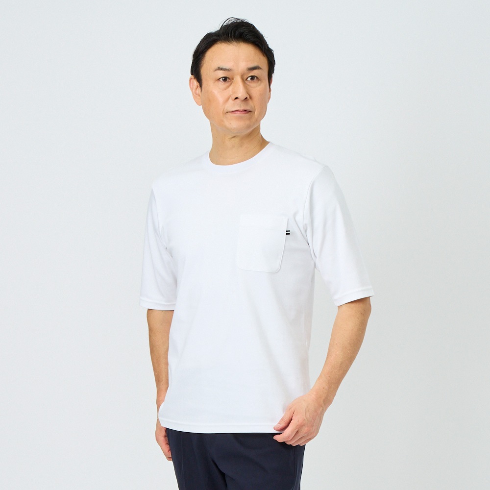 快適設計 コットンクルーネック 半袖Tシャツ メンズ | イオン