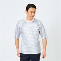 快適設計 コットンクルーネック 半袖Tシャツ メンズ(Ａウスクロ-M)