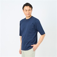 快適設計 コットンクルーネック 半袖Tシャツ メンズ