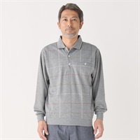 健康の森 タッチ式ポロトレーナー メンズ(ウスクロ-M)