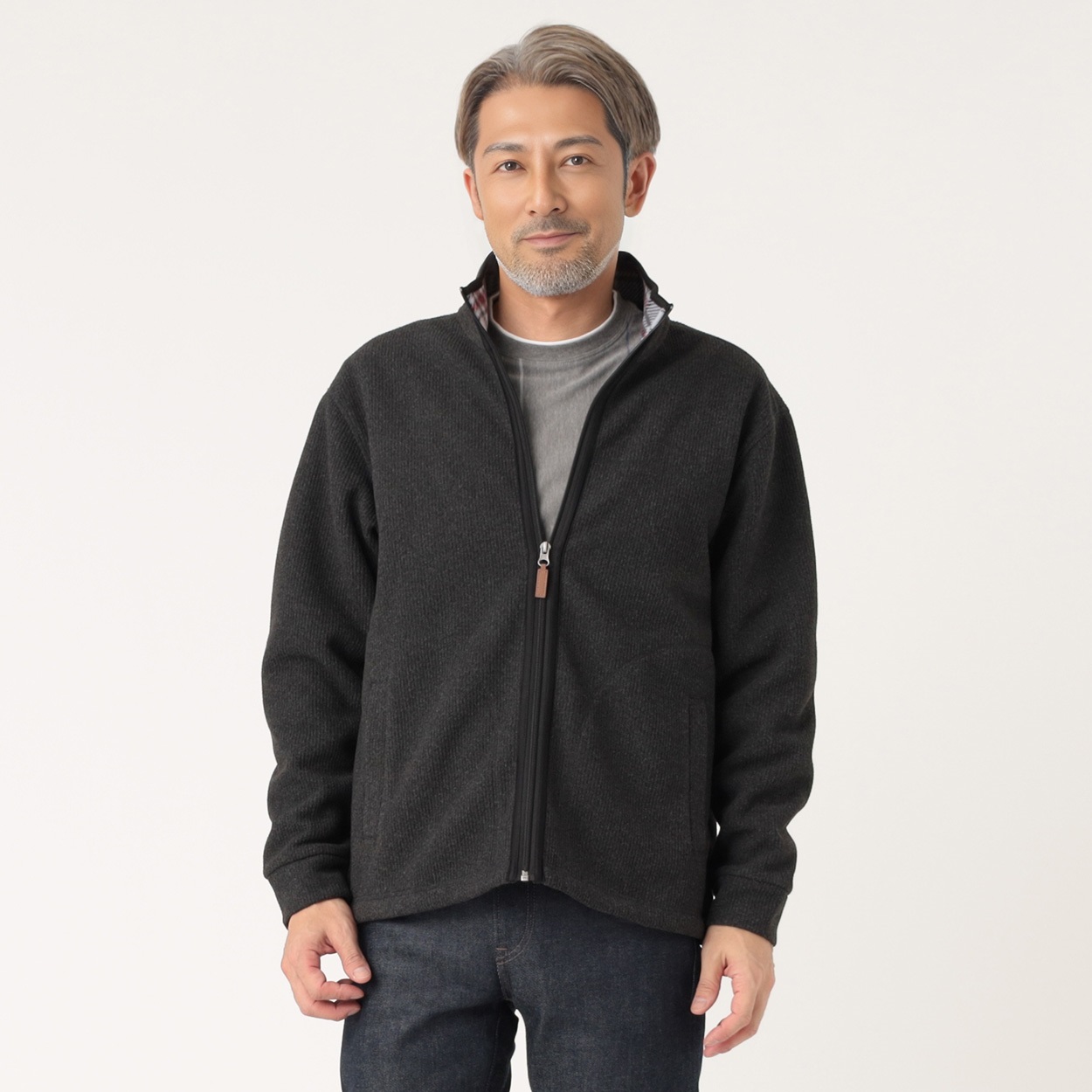 粋楽陽 細コールフリースジャケット メンズ | イオンスタイル